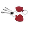 Picture of Heart Shaped key Fob in Belluno, a vegan coloured leatherette with a subtle grain.