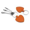 Picture of Heart Shaped key Fob in Belluno, a vegan coloured leatherette with a subtle grain.