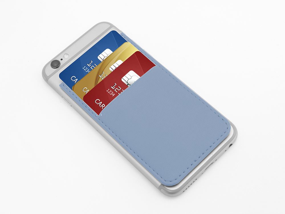 Card Case for a Smart Phone with Three Card Slots, in Soft Touch Vegan Torino PU. 