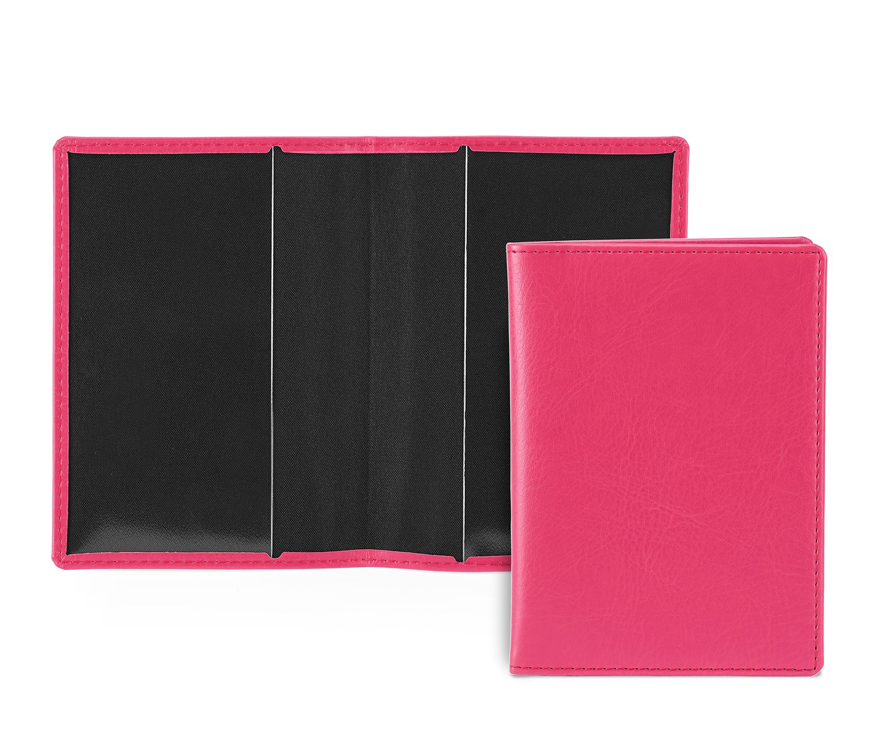 Passport Wallet in Belluno, a vegan coloured leatherette with a subtle