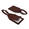Picture of Angled Luggage Tag with security flap in Belluno, a vegan coloured leatherette with a subtle grain.