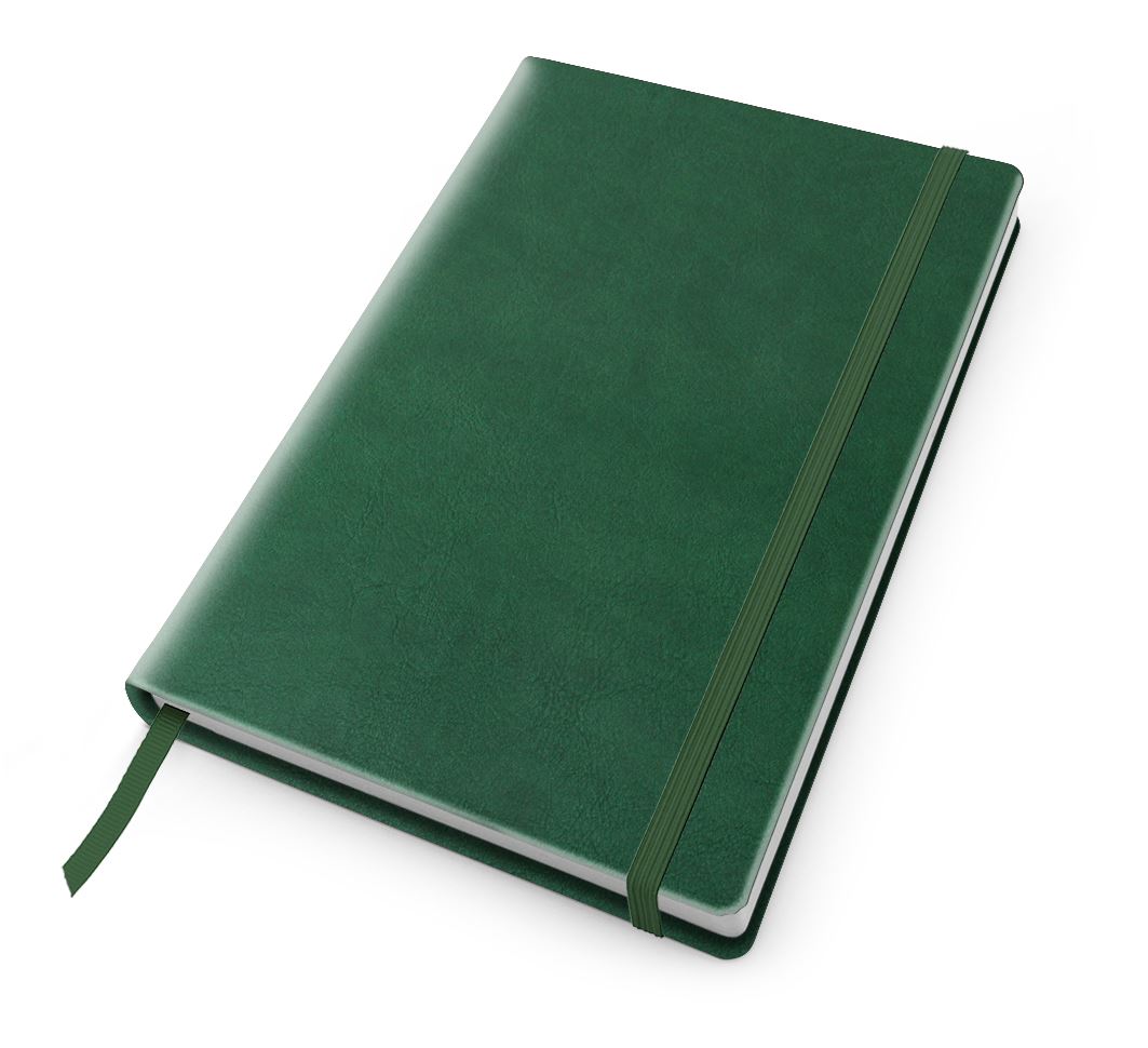 Biodegradable A5 Casebound Notebook with Elastic Strap