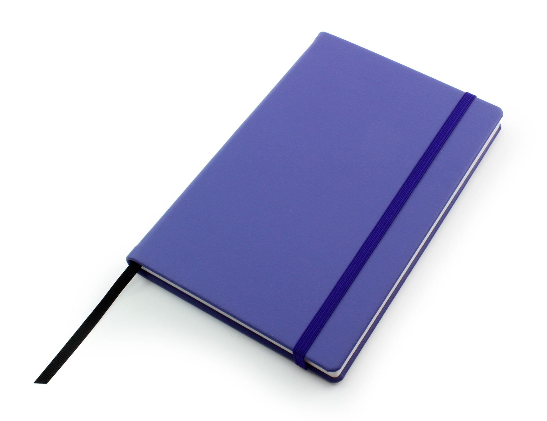 Recycled ELeather A5 Casebound Notebook with Elastic Strap, made in the