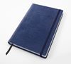 Picture of A5 Casebound Notebook with Elastic Strap in textured Saffiano in 4 metallic colours. 