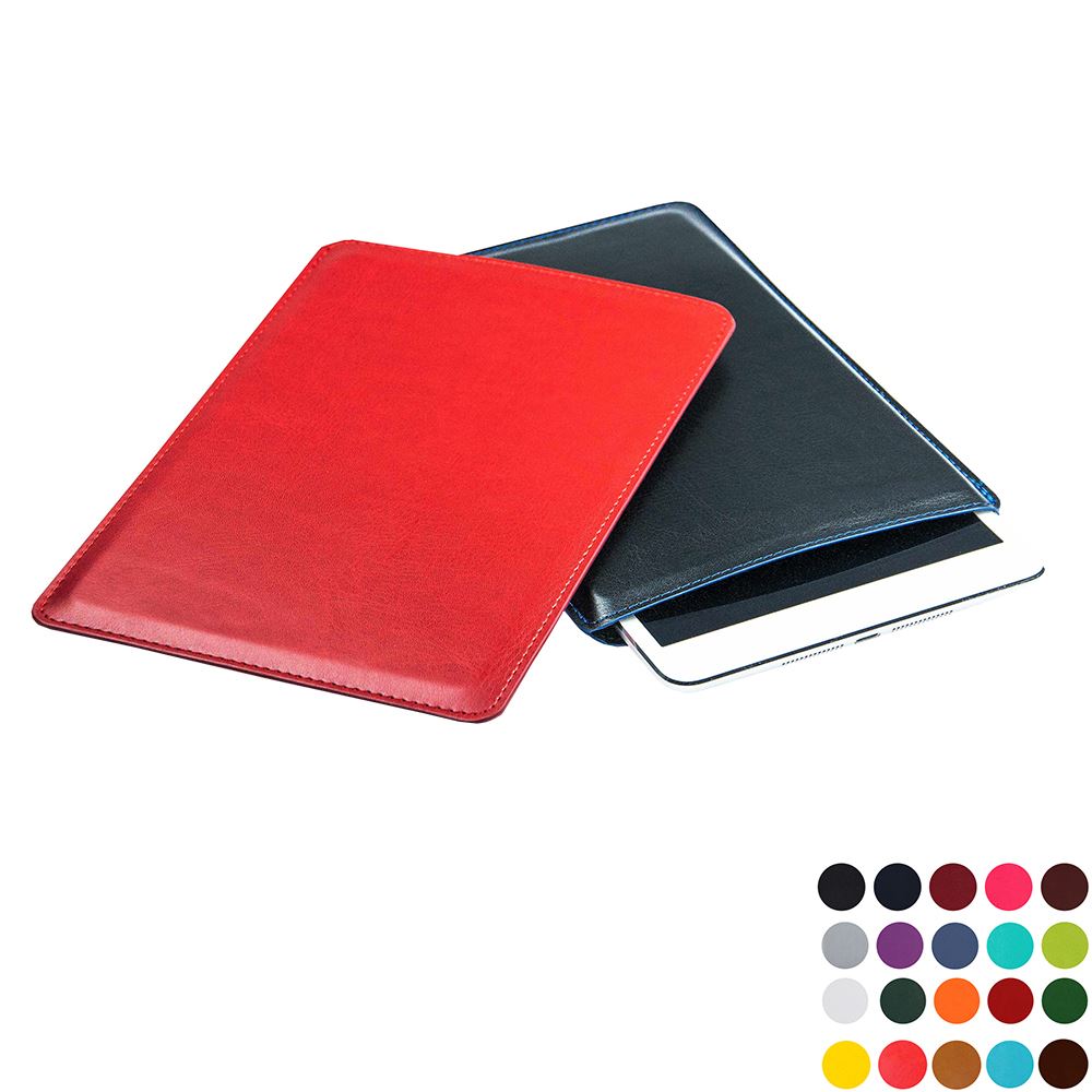 Mini Tablet Sleeve in Belluno, a vegan coloured leatherette with a subtle grain.
