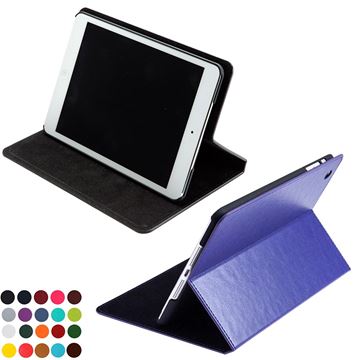 Picture of Mini Tablet Case & Stand in Belluno, a vegan coloured leatherette with a subtle grain.