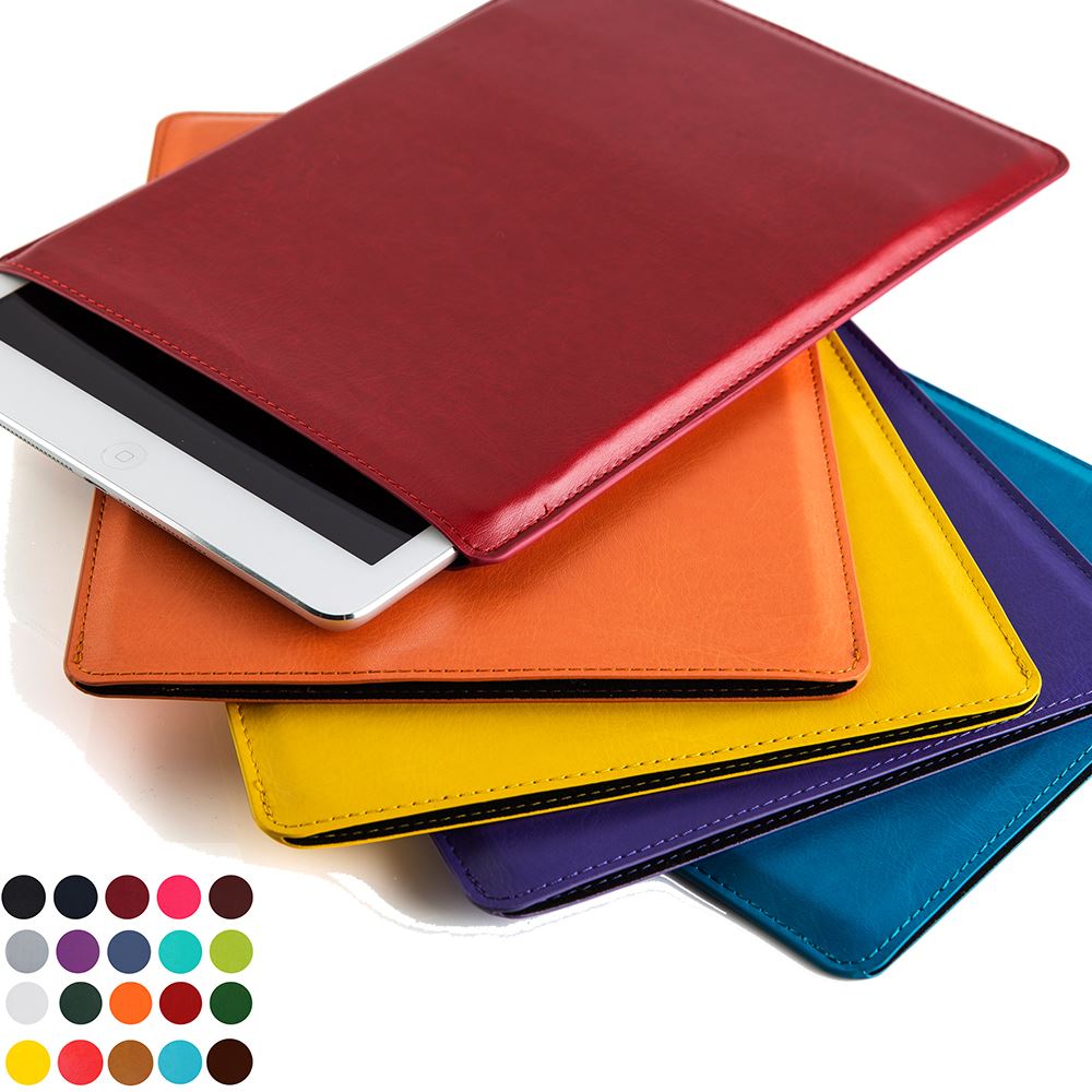 Medium Tablet Sleeve in Belluno, a vegan coloured leatherette with a subtle grain.