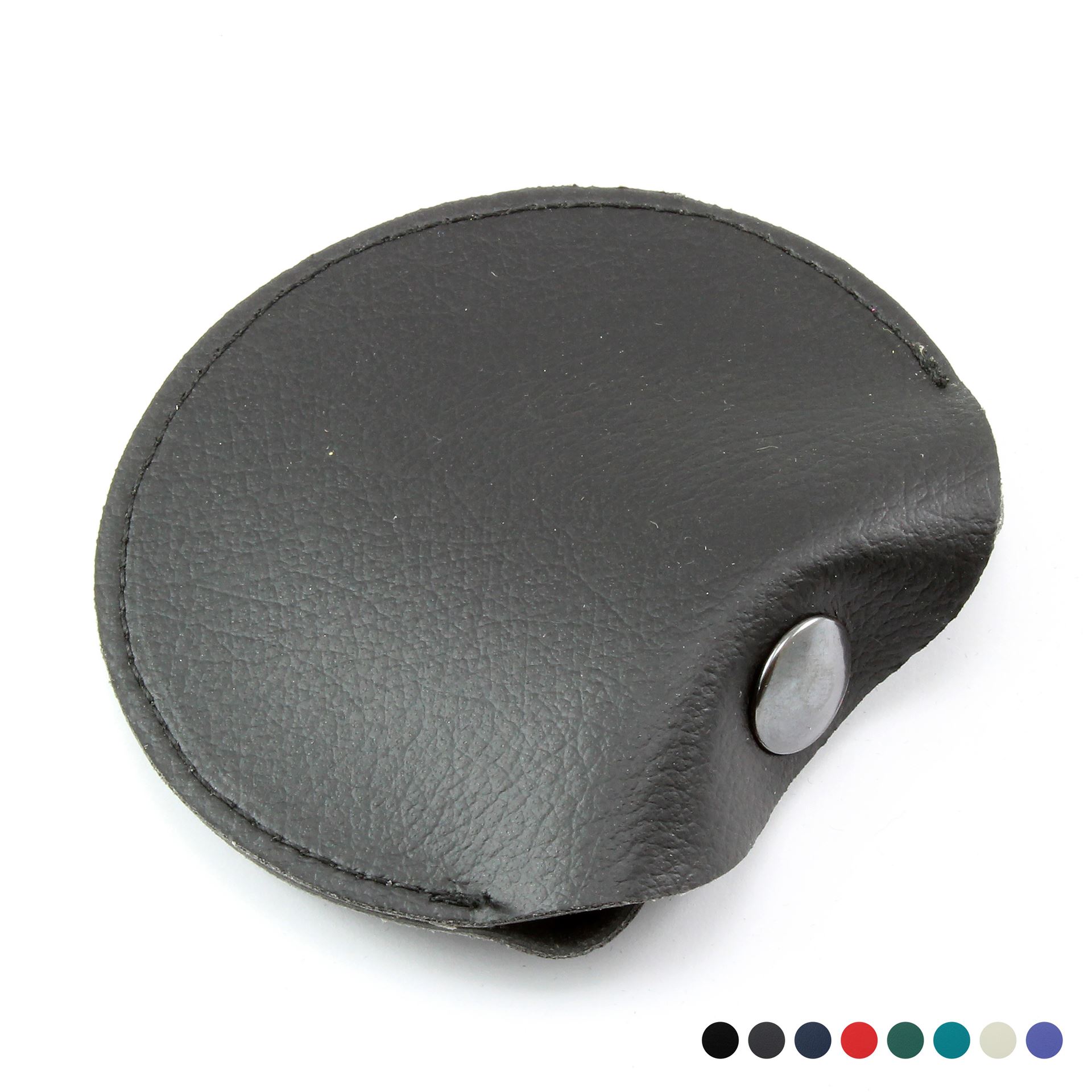 Recycled ELeather Coin  or Ear Bud Pouch, made in the UK in a choice of 8 colours.