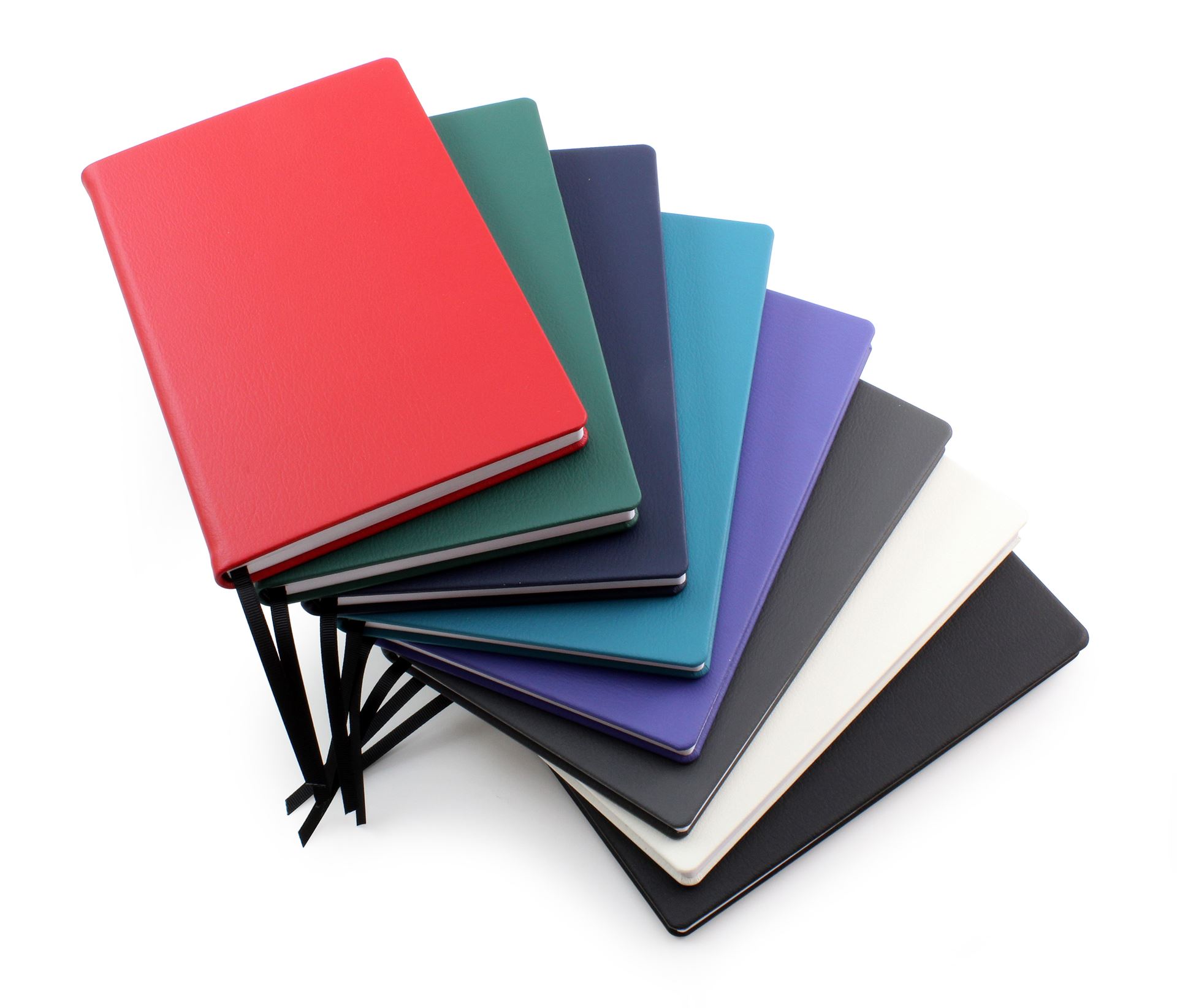 Recycled ELeather A5 Casebound Notebook, made in the UK in a choice of 8 colours.