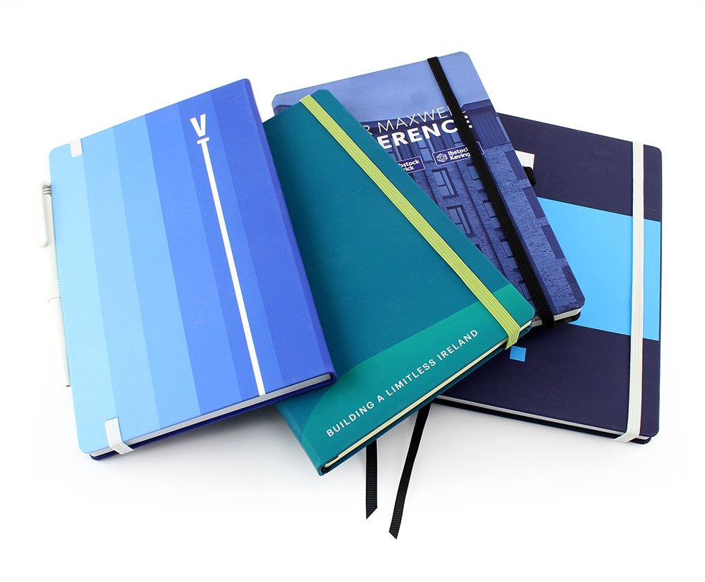 Designer Full Colour A5 Casebound Notebook with Elastic Strap