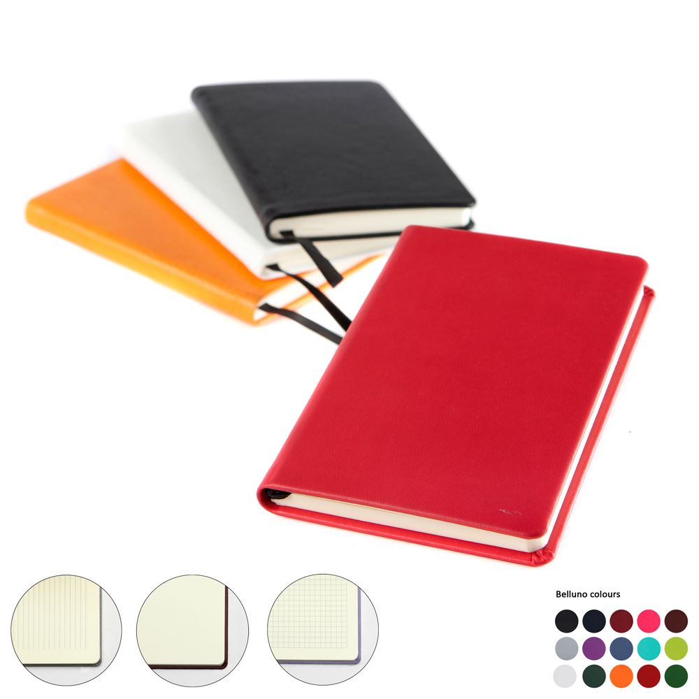 Pocket Casebound Notebook, choose from 20 colours in vegan Belluno.