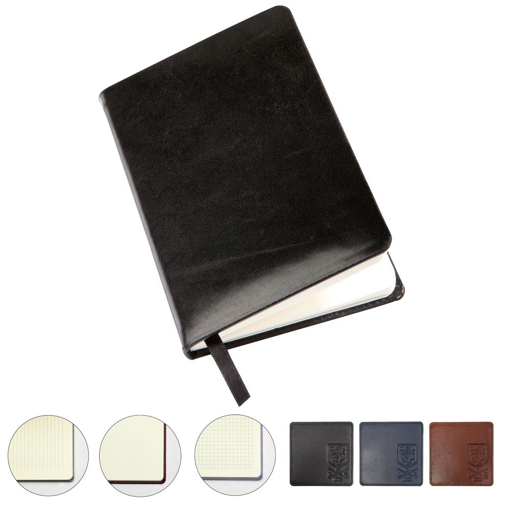 Sandringham Nappa Leather Colours, Pocket Casebound Notebook