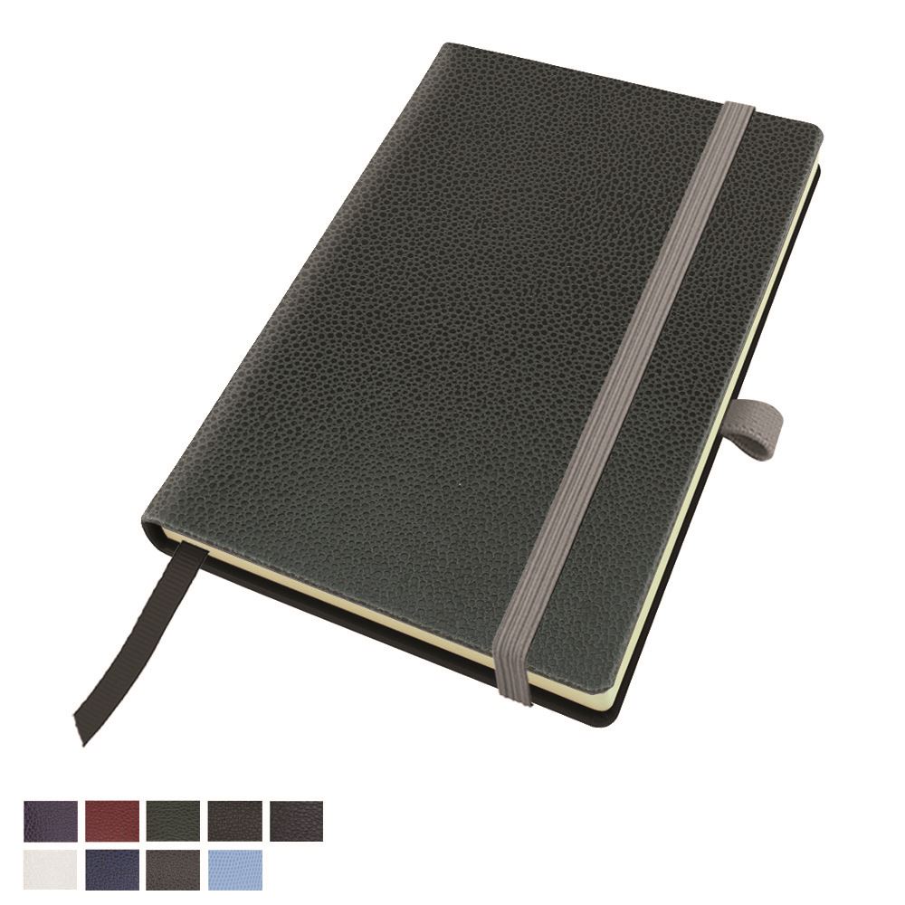 Exotic Textured  Pocket Casebound Notebook with Elastic Strap & Pen Loop