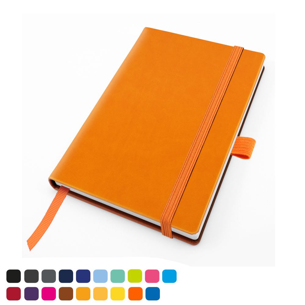 Torino Vegan Soft Touch Pocket Casebound Notebook with Elastic Strap & Pen Loop