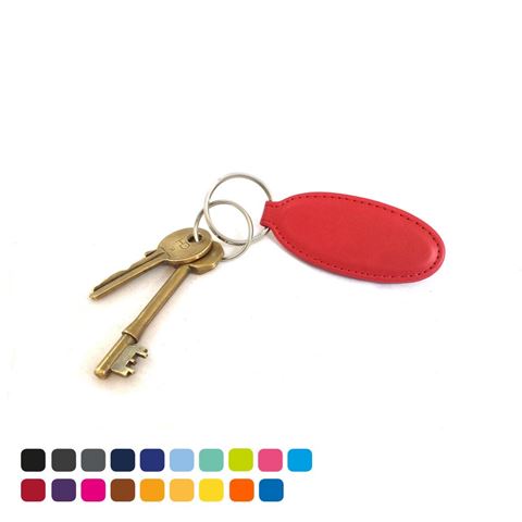 Picture of Oval Key Fob in Soft Touch Vegan Torino PU. 