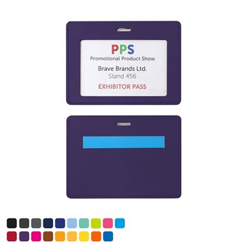 Picture of Landscape ID Card Holder in a choice of 20 colours in vegan matt velvet Torino.