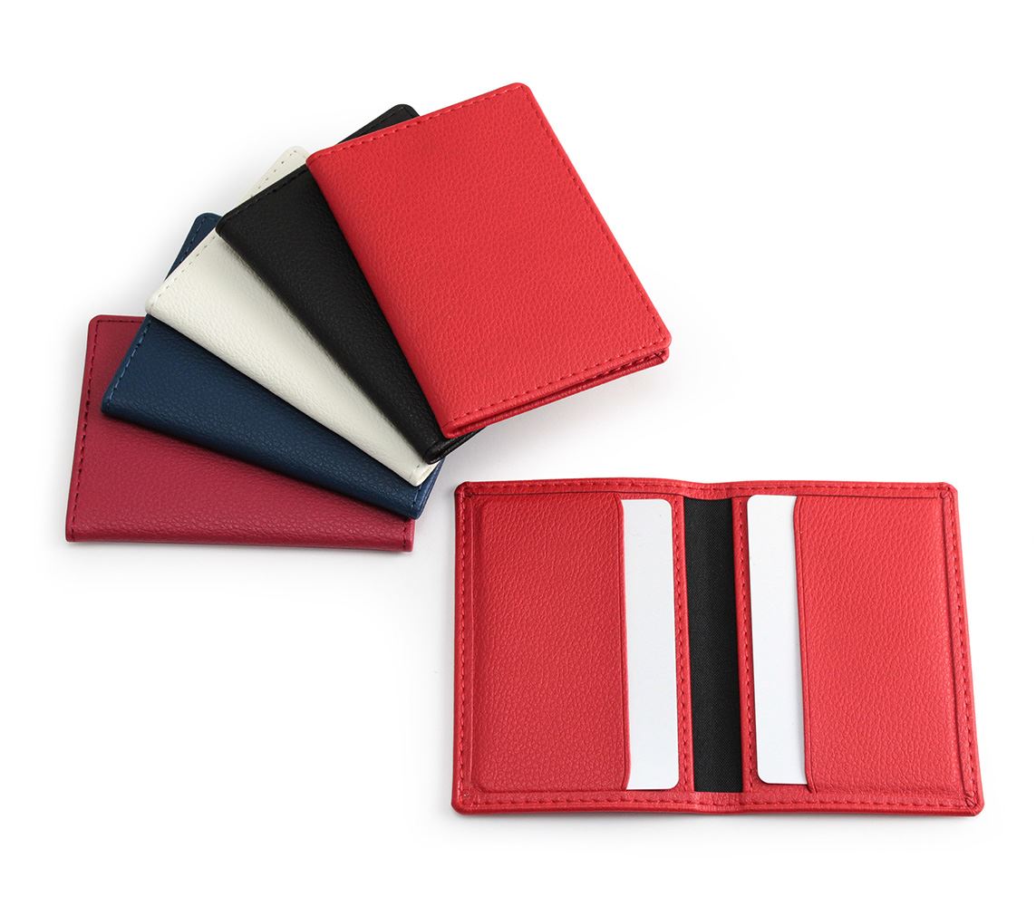 Credit Card Case in a choice of 5 Colours in recycled Como, a quality vegan PU.
