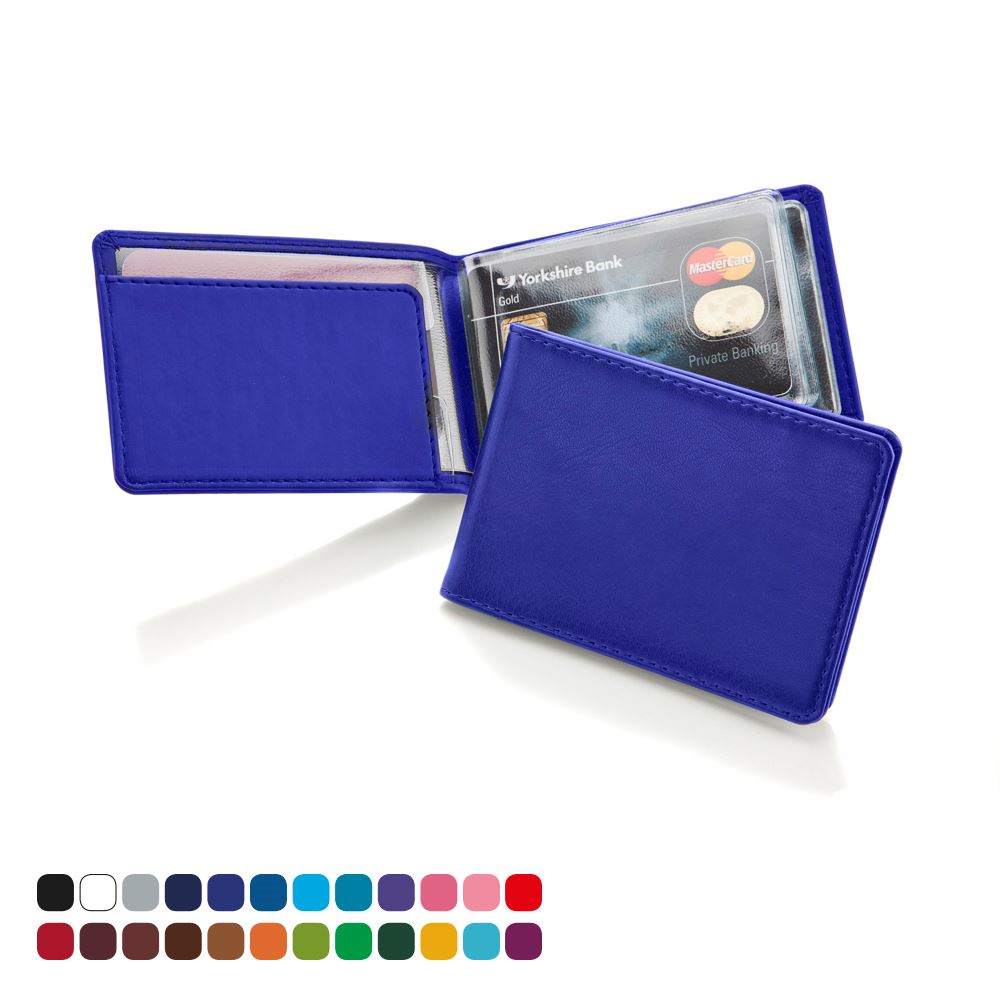 Deluxe Credit Card Case for 6-8 Cards in Belluno, a vegan coloured leatherette with a subtle grain.