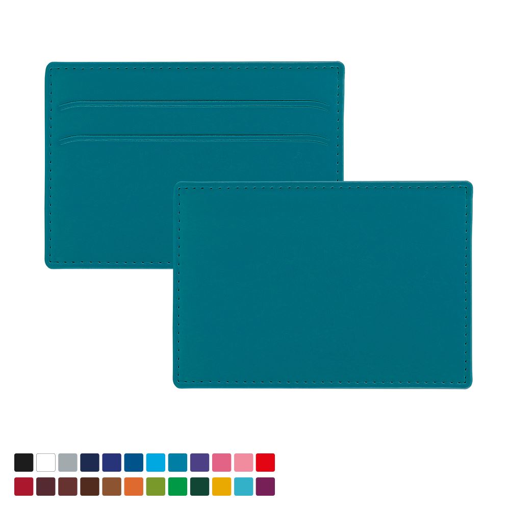 Slim Card Case in Belluno, a vegan coloured leatherette with a subtle grain.