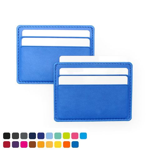 Picture of Deluxe Slimline Credit Card Case , choose from of 19 contemporary colours, in vegan matt velvet Torino. 