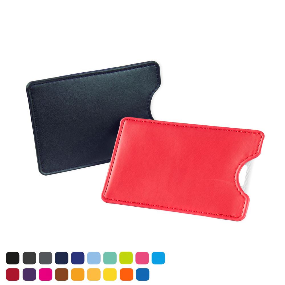 Credit Card Slip Case , choose from of 19 contemporary colours, in vegan matt velvet Torino. 