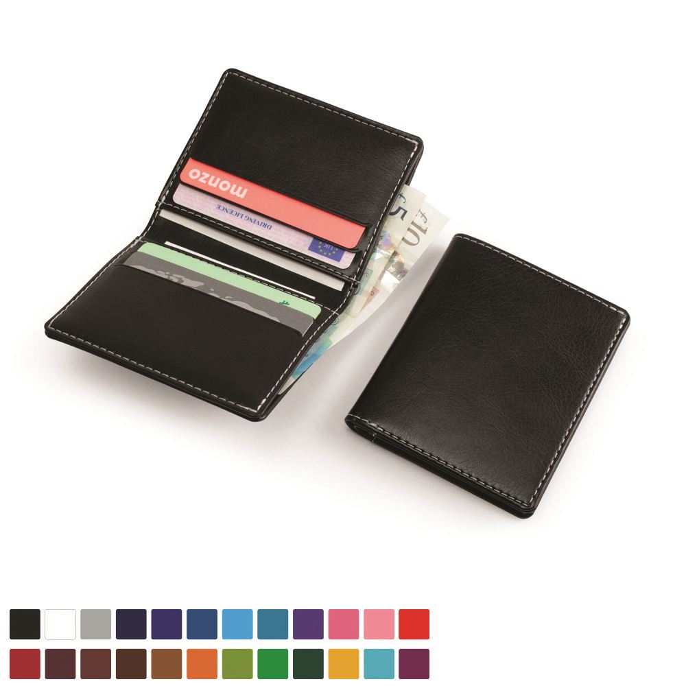 Slim Wallet in Belluno, a vegan coloured leatherette with a subtle grain.