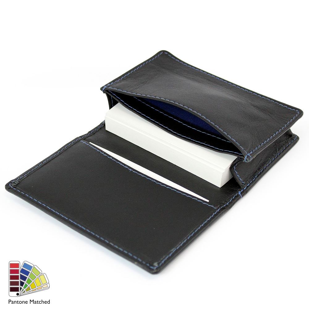 Sandringham Nappa Leather Business Card Case made to order in any Pantone Colour