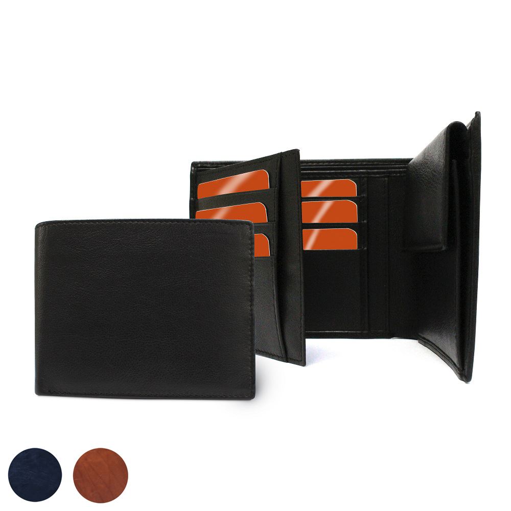 Accent Sandringham Nappa Leather Three Way Wallet, with Coin Pocket