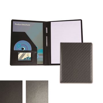 Picture of Carbon Fibre Textured PU A4 Conference Folder.