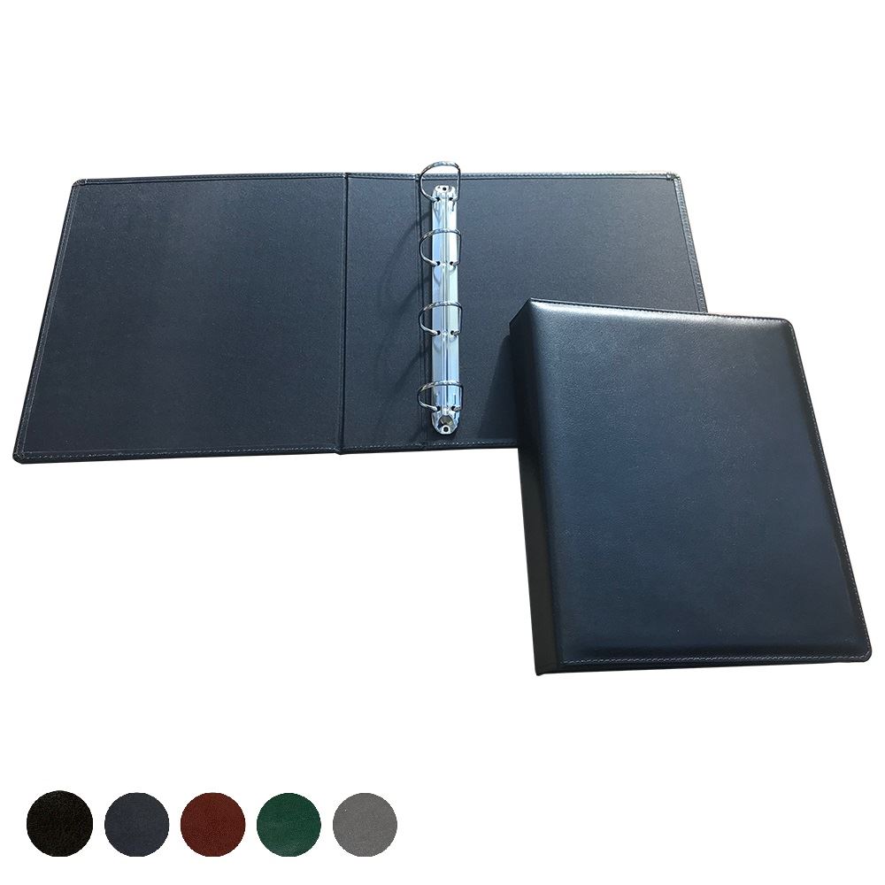 Leather Extra Wide Ring Binder, made in the UK in a choice of 5 colours