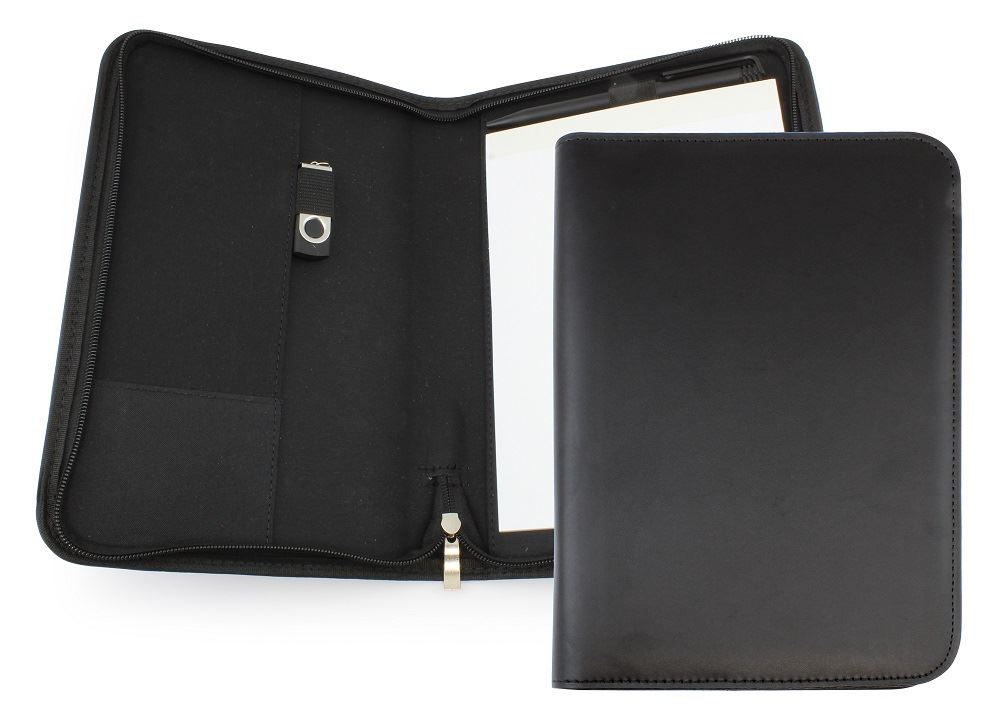 Clapham PU A5 Zipped Conference Folder | Juniper