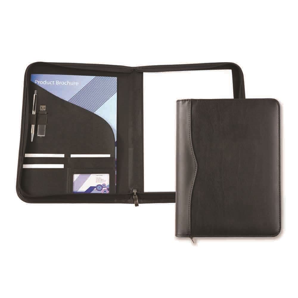 Black Houghton A4 Zipped Conference Folder