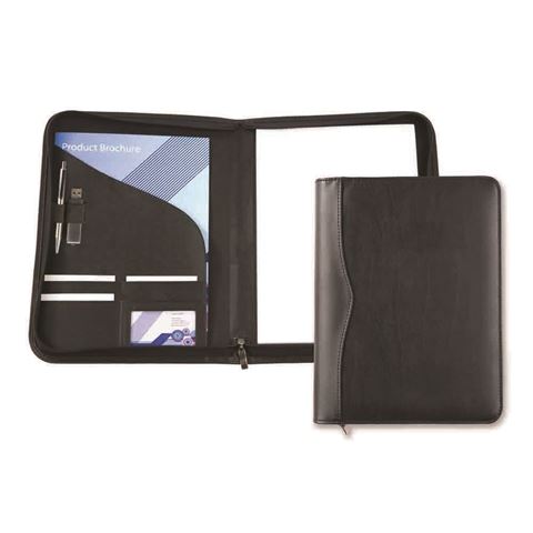 Picture of Black Houghton A4 Zipped Conference Folder