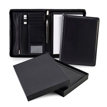 Picture of Sandringham Nappa Leather Deluxe Zipped A4 Conference Pad Holder