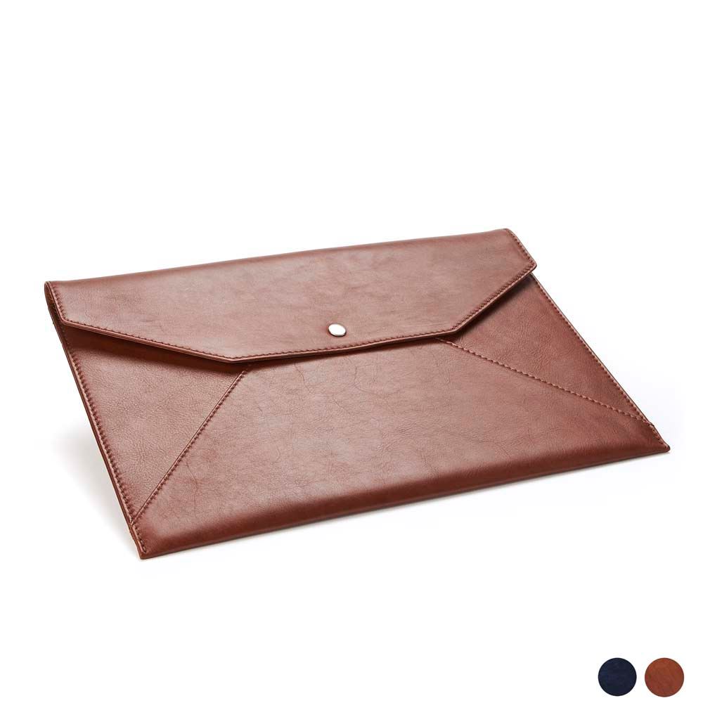 Accent Sandringham Leather Colours Under Arm Folio / Laptop Case with Press Stud to Close.