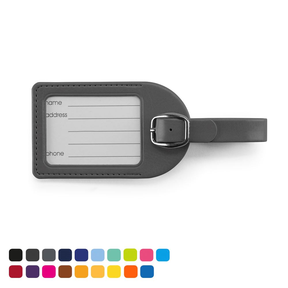 Small Luggage Tag in Soft Touch Vegan Torino PU. 