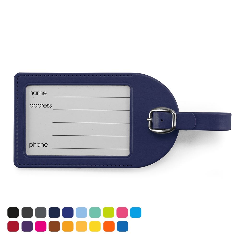Large Luggage Tag in Soft Touch Vegan Torino PU. 