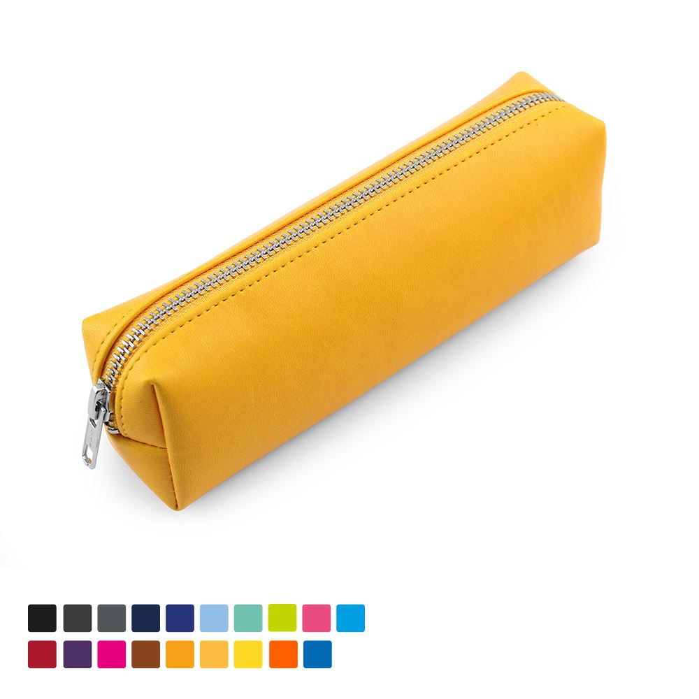 Pencil or Cosmetics Case in Soft Touch Vegan Torino PU. 