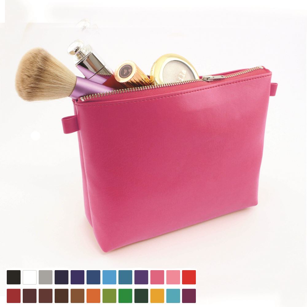 Toiletry or Accessory Case in Belluno, a vegan coloured leatherette with a subtle grain.