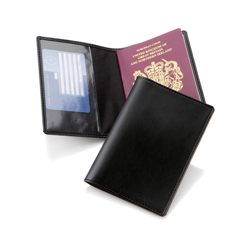Black Belluno Passport Wallet