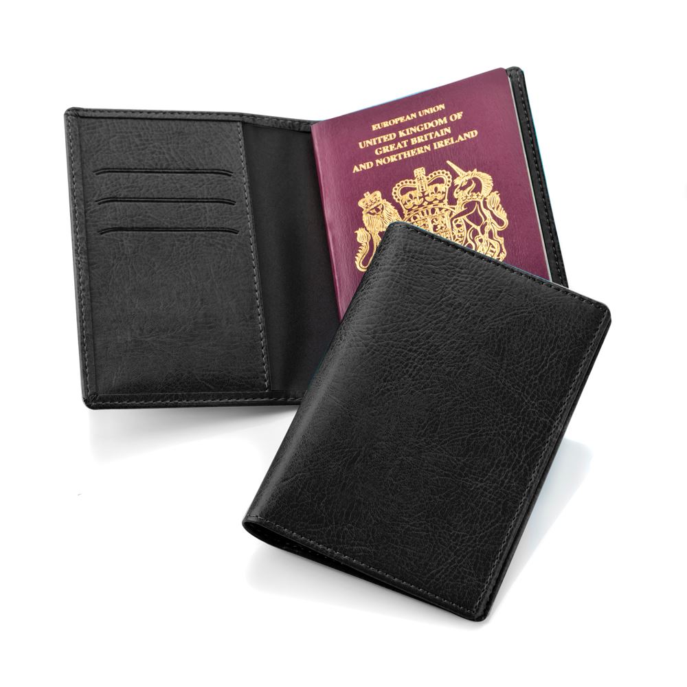 Black Belluno Deluxe Passport Wallet 
