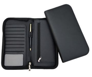 Picture of Clapham PU Deluxe Zipped Travel Wallet 