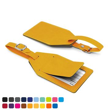 Picture of Angled Luggage Tag with security flap in Soft Touch Vegan Torino PU.