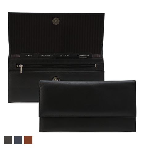 Picture of Accent Sandringham Nappa Leather Colours, Envelope Travel Wallet
