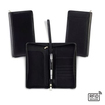 Picture of Sandringham Nappa Leather Zipped Travel Wallet with RFID Protection