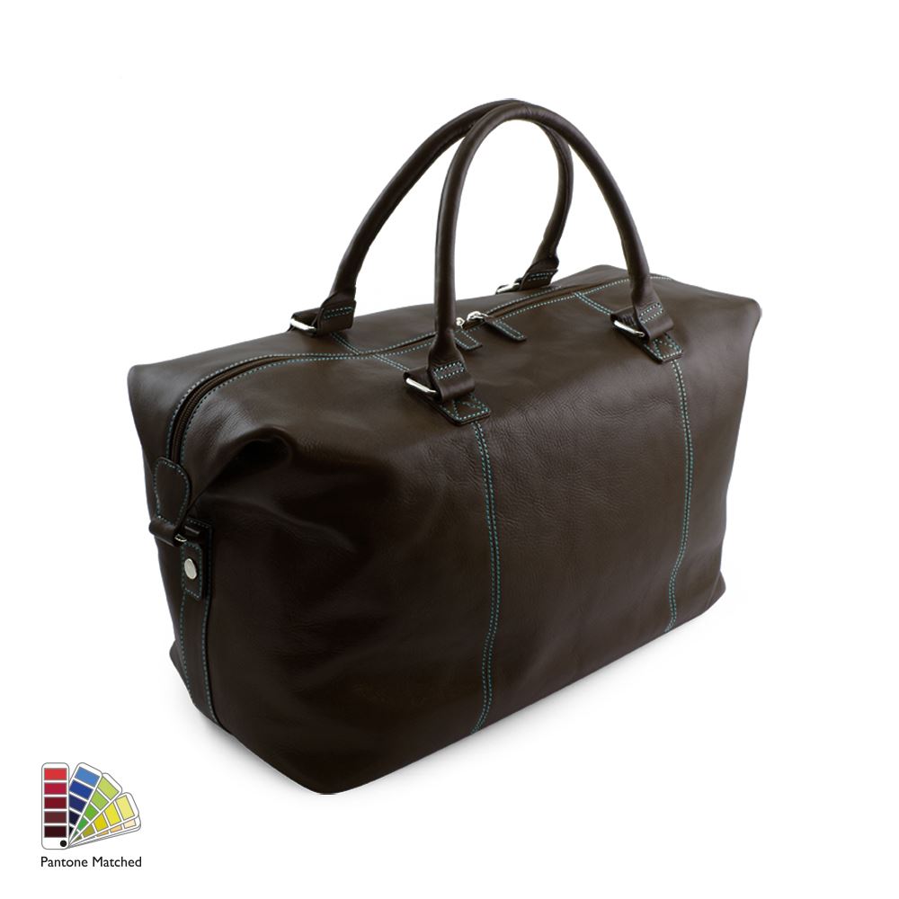 Pantone Matched Sandringham Leather Weekender Bag