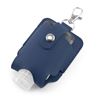 Picture of Hand Sanitiser Pouch with Clip,  in recycled Como, a quality vegan PU, ideal to hold a 50 ml bottle of sanitiser.