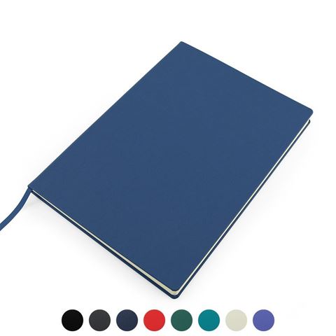 Picture of Recycled ELeather A4 Casebound Notebook, made in the UK in a choice of 8 colours.