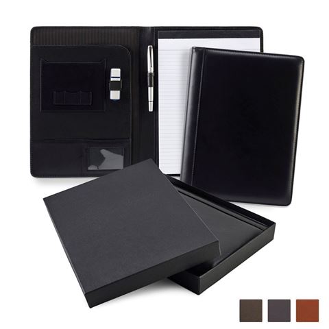 Accent Sandringham Nappa Leather Colours A4 Conference Pad Holder | Juniper