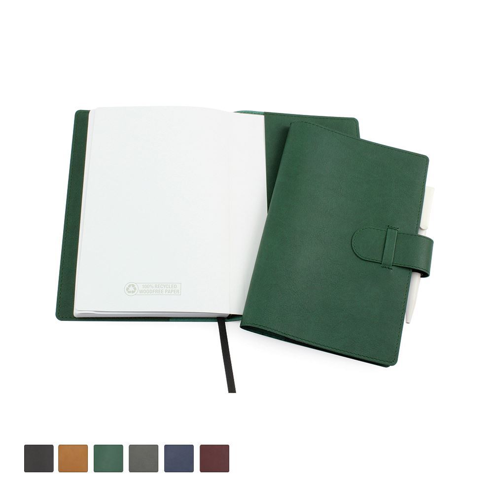 Biodegradable Notebook Wallet with   100% Recycled Lined Book
